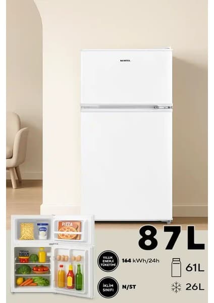 Kumtel 87L MİNİ BUZDOLABI BEYAZ HTMF-90EW