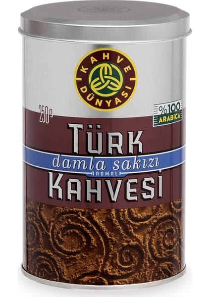 Kahve Dünyası Damla Sakızlı Aromalı Türk Kahvesi 250 g Arabica Özellikli Lezzet