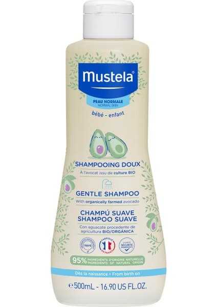 Mustela Papatya Özlü Göz Yakmayan Kolay Tarama Bebek ve Çocuk Şampuanı 500ml
