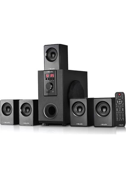 Mikado MD-505 5+1 Bluetooth Speaker USB SD FM Destekli 70W Subwoofer ile Yüksek Ses Kalitesi