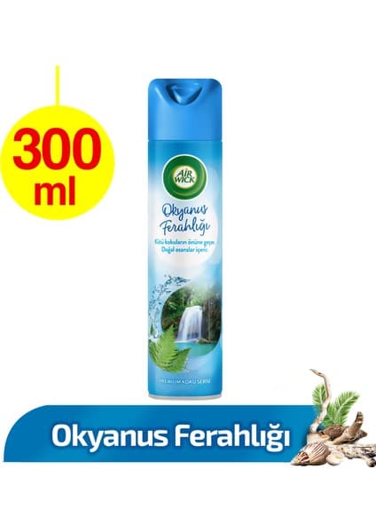 Air Wick Sprey Aerosol Oda Kokusu, Okyanus Ferahlığı, 300ml