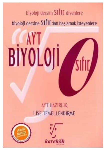 Karekök Yayıncılık Karekök Yayınları Ayt Biyoloji Sıfır Soru Bankası
