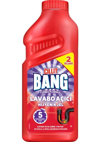 Cillit Bang Turbo Formül Hijyenik Jel Lavabo Açıcı 500 ml 5 Dakikada Etkili Temizlik