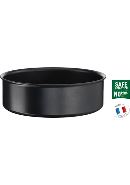 Tefal Ingenio 6X Mix Kısa Tencere 24 cm Titanyum Kaplamalı Siyah Malzeme ile Güvenli Pişirme