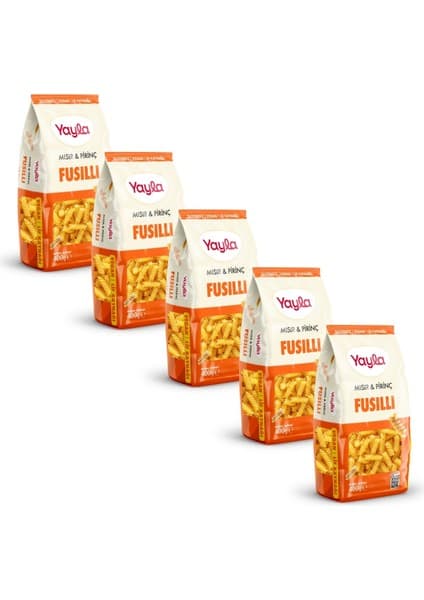 Yayla Mısır ve Pirinç Fusilli Makarna 400 g x5