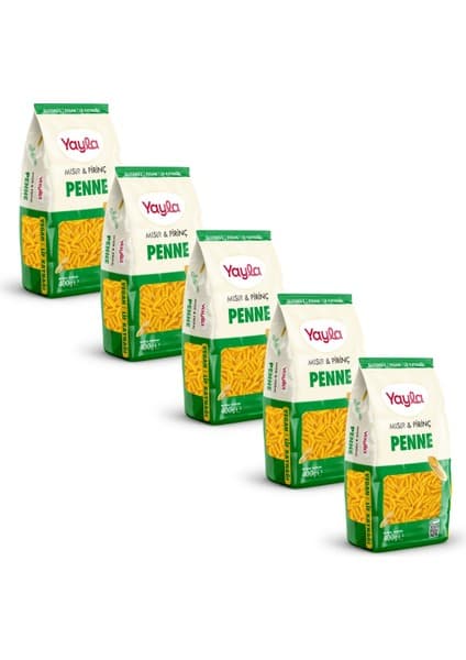 Yayla Mısır ve Pirinç Penne Makarna 400 g x5