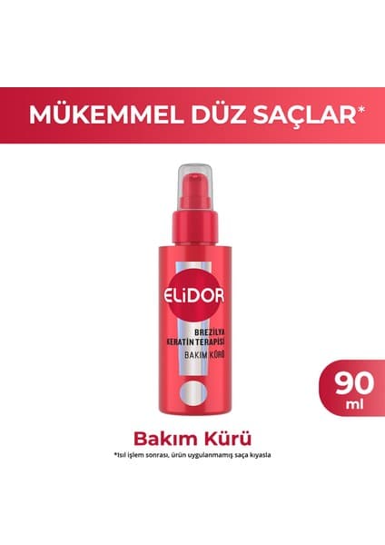 Elidor Isı İle Aktifleşen Keratin Bakım Kürü Brezilya Keratin Terapisi Hidrolize Keratin Marula Yağı E Vitamini 90 ml