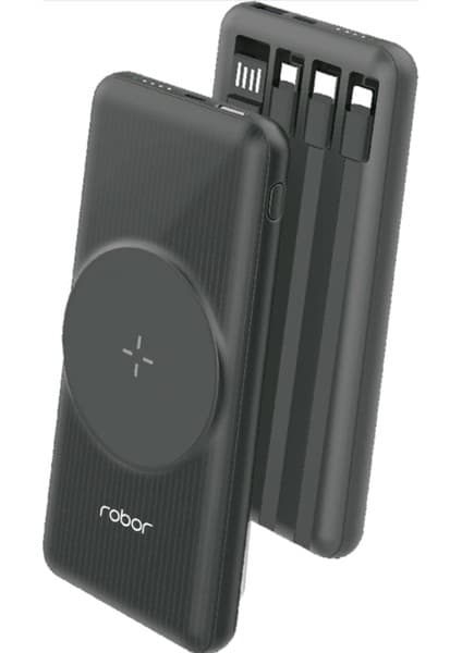 Robor R711 Taşınabilir 10.000 mAh Powerbank - Entegre Çoklu Kablo ve LED Gösterge