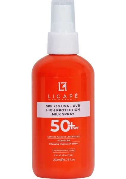 Licape Spf 50 Faktör Uva - Uvb Güneş Koruyucu Sprey Süt 200ml
