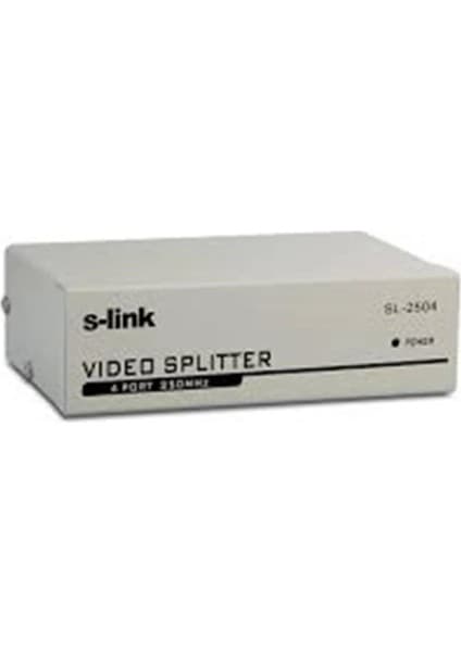 S-Link SL-2504 4 PORT 250 Mhz Monitör Çoklayıcı Vga Splitter Dağıtıcı