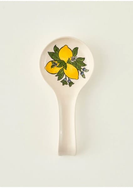 Bella Maison Lemoncello Beyaz Kirli Kaşıklık 11,5X24 Cm El Boyaması Desenlerle Yazın Neşesini Taşıyor