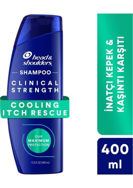 Head&Shoulders Head & Shoulders Clinical Strength Cooling Itch Rescue Kaşıntı Karşıtı Şampuan 400 ml