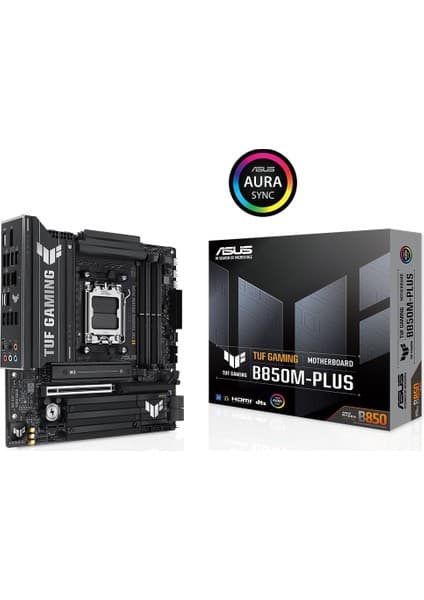 Asus TUF GAMING B850M-PLUS WIFI AMD B850 AM5 DDR5 8000 DP HDMI 3x M2 USB3.2 Gen 2x2 WiFi 6E + BT AURA RGB 2.5Gbit LAN mATX