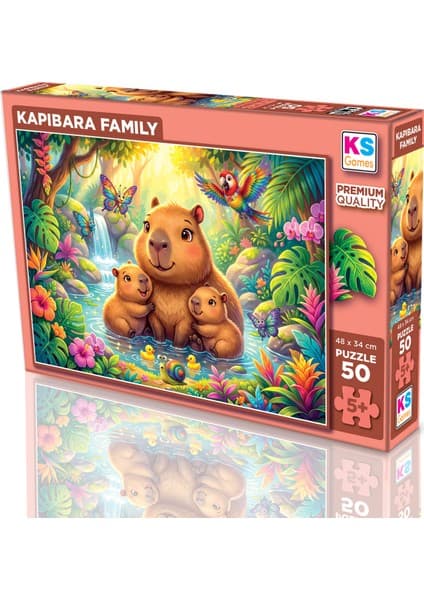 KS Games Kapibara Family 50 Parça Puzzle