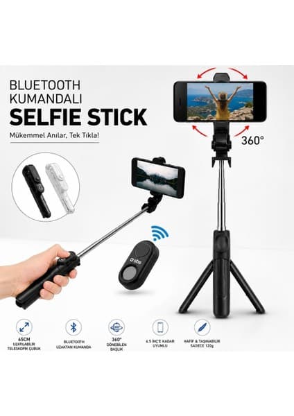 Sbs Premium Bluetooth Selfie Çubuğu Siyah Samsung Türkiye Garantili