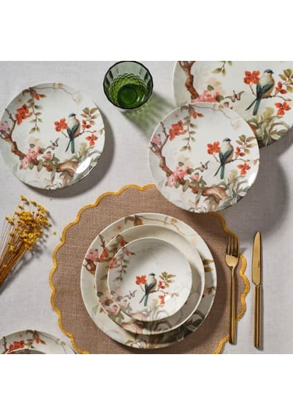 Güral Porselen Camelia 24 Parça 6 Kişilik Yemek Takımı 41902
