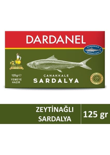 Dardanel Çanakkale Sardalya Zeytinyağlı 125 gr Hızlı Hazırlanır ve Lezzetli
