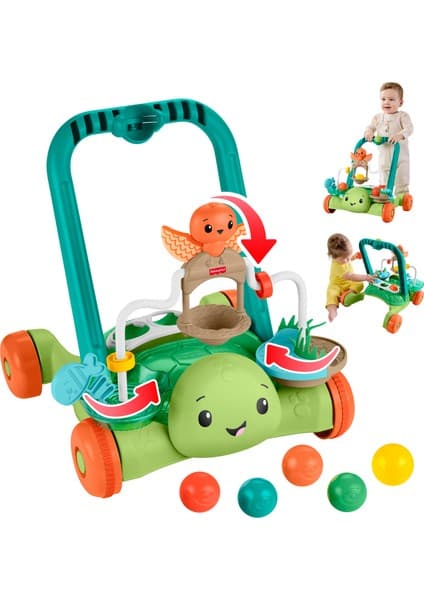 Fisher-Price ® Her Yerde Benimle™ Yürüteç Kaplumbağa | Bebekler ve Yürüme Çağındaki Çocuklar Için JKD63