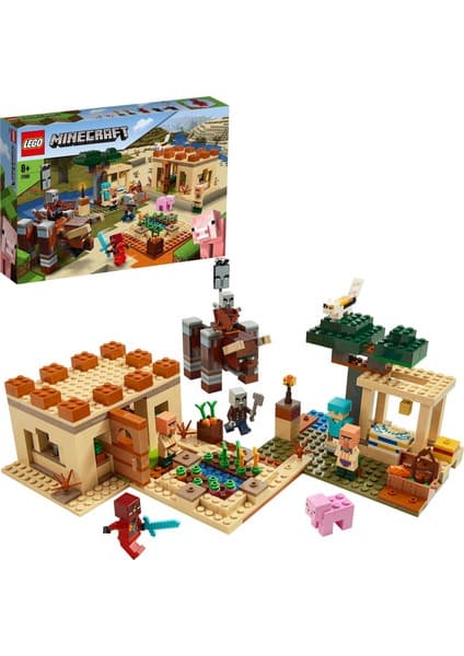 LEGO Minecraft# 21160 Illager Saldırısı 562 Parça Hediyelik Set Eğlenceli Oyun Deneyimi