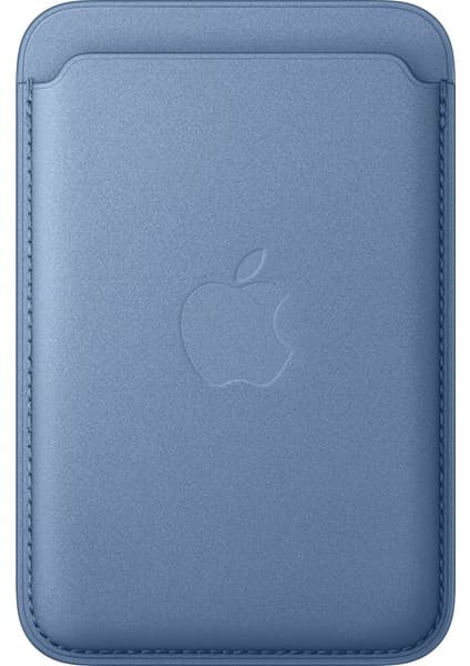 Apple iPhone için Magsafe özellikli Mikro dokuma cüzdan - Kır çiçeği mavisi