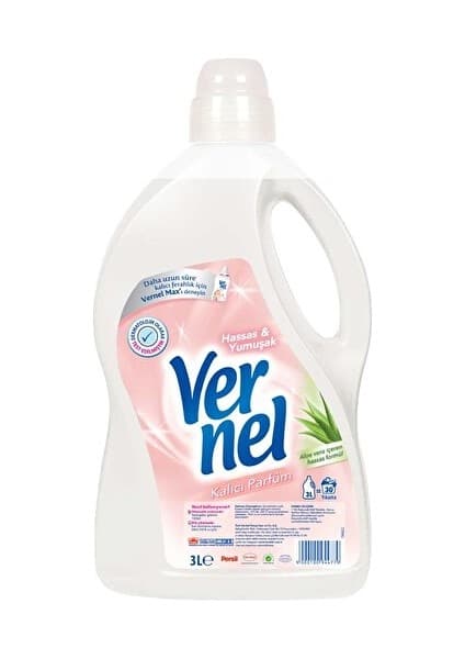 Vernel Çamaşır Yumuşatıcısı 3L Hassas & Yumuşak Kalıcı Parfüm ile Güvenli Kullanım