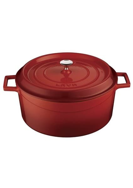 Lava Yuvarlak Tencere -Çap(Ø)28 cm. Kırmızı