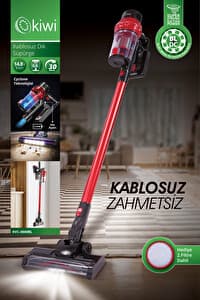 Kiwi KVC-4040BL Kablosuz Dik Süpürge Kırmızı