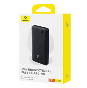 Baseus Airpow Lite Power 10.000 mAh 15W Siyah Powerbank